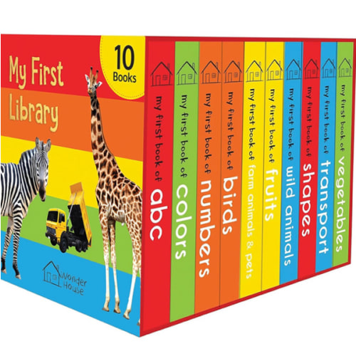 My First Library: Boxset of 10 Board Books for Kids