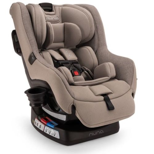 Medium rich tan fabrication. RAVA convertible car seat is filled with little extras like laid back legroom, fuss-free adjustments, and Nuna’s unique simply secure installation that makes setup a snap. So you can relax and enjoy every magical, messy, cover