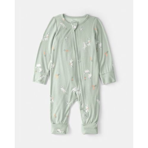 Baby Easter Bunny 2-Way Zip PurelySoft Sleep & Play Pajama - Green - Carter's | Carter's