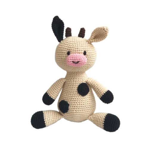 Amigurumi Toy Cow 11.8" - Crochet Cow, Amigurumi Animals, Crochet Toys, GOTS Certified 100% Organic Cotton, Ethically made