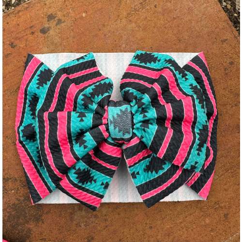 Retro cowgirl baby headwrap bow
