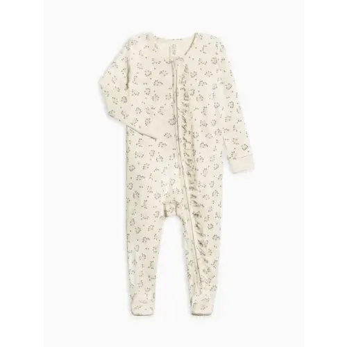 Neve Ruffle Zipper Footie