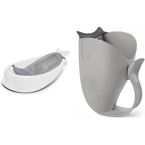 Skip Hop 3-Stage Smart Sling Baby Bath Tub and Waterfall Rinser Bundle