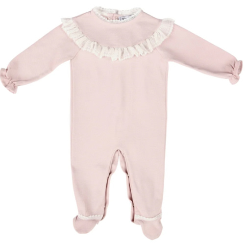 ANAIS | Girls Pink Cotton Babygrow – Bebe Sweeny