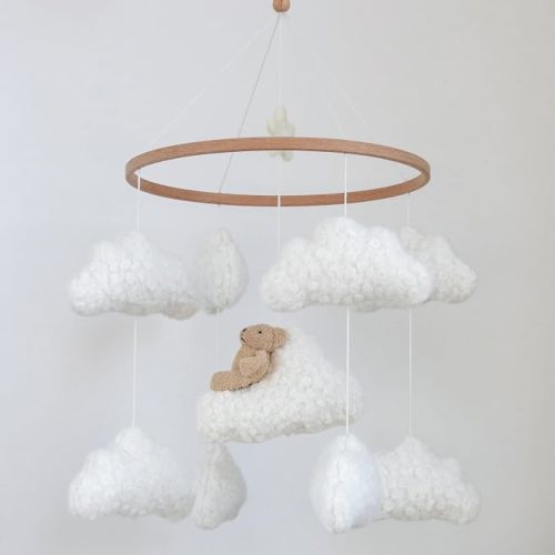 Soft Cloud & Bear Baby Mobile