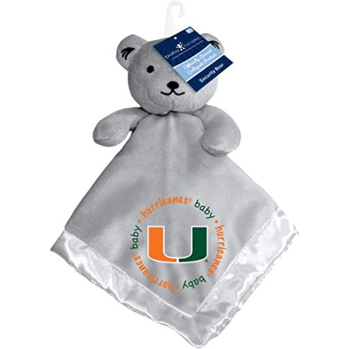 BabyFanatic Gray Security Bear - NCAA Miami Hurricanes - Officially Licensed Snuggle Buddy