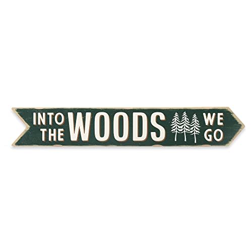 Into the Woods Arrow Wood Wall Decor - Rustic Outdoorsy Wall Art for Cabin, Lodge, or Man Cave