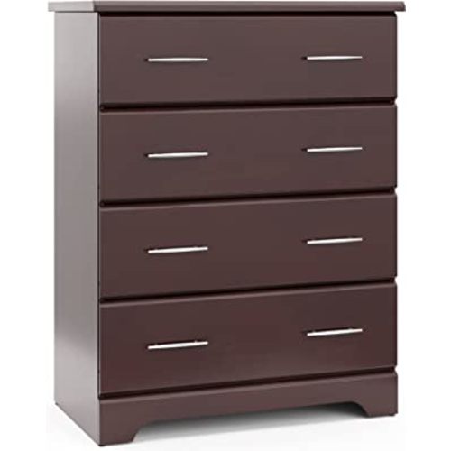 Storkcraft Brookside 4 Drawer Dresser (Espresso) – GREENGUARD Gold Certified, Dresser For Nursery