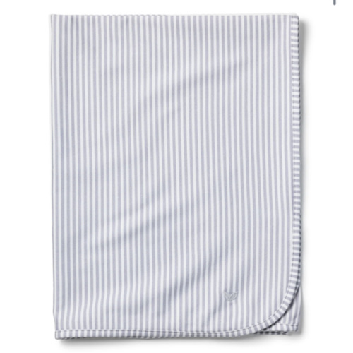 Pima Baby Blanket in Grey Stripes