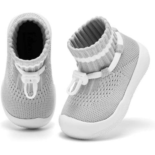 Baby Socks Shoes for Boys and girlsAnti Slip Sports ShoesToe ProtectionBaby Walking Shoes, Lightweight and Breathable Slip on Walking Shoes