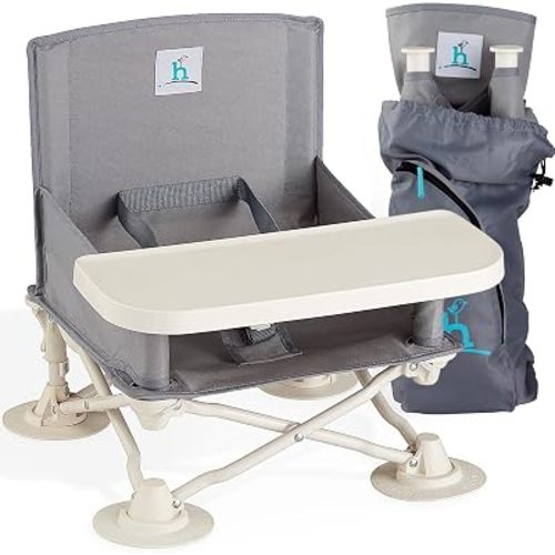 OmniBoost Booster Seat with Tray, Travel High Chair, Baby Chair, Grey