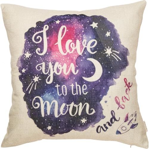 Cotton Linen Home Decorative Throw Pillow Cover 18" x 18"