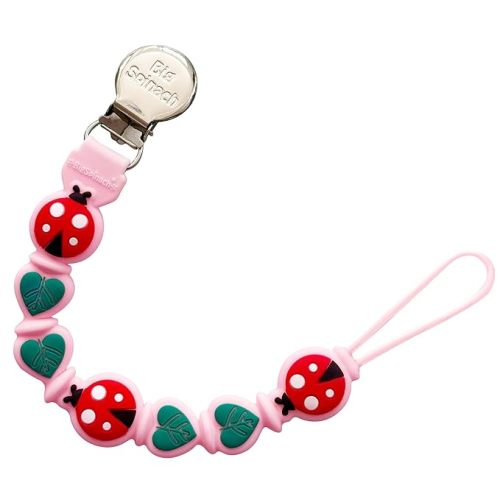 Silicone Pacifier Clips for Boys & Girls – Personalized Pacifier Holder;Neutral & Cute Pacifier Clips for Babies;Teething, Soothies – BPA-Free, Durable & Soft (Pink)