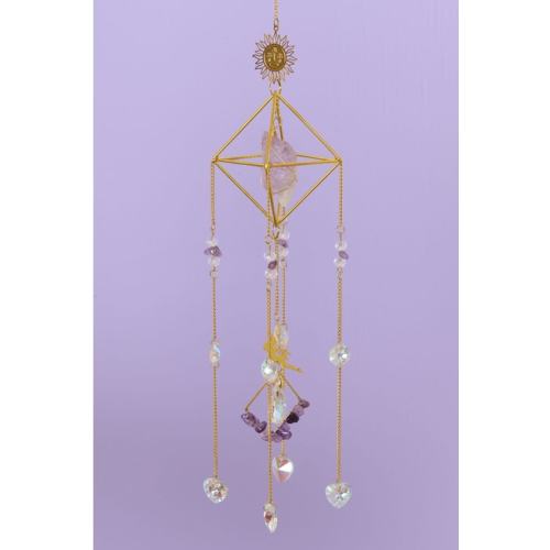 Amethyst Fairy Geometric Crystal Mobile