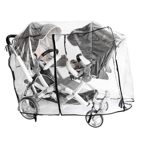 Double Stroller Rain Cover,Rain Cover for Double Tandem Stroller,Big Size Universal Rain and Wind Cover