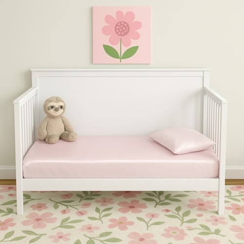 Silk Crib Fitted Sheet - Lullaby Pink