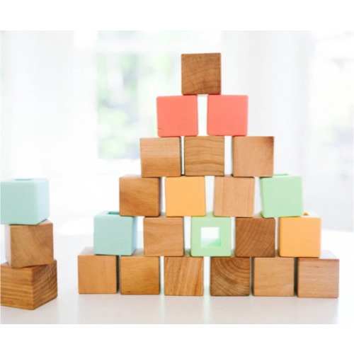 Wood + Silicone Block Set by Bannor Toys