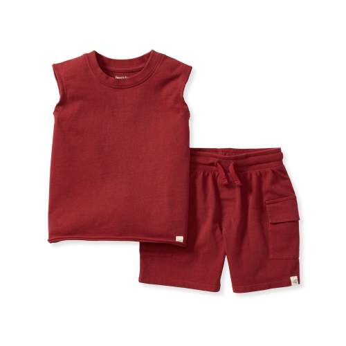 Acid Wash Red Boy Tee & Shorts Set - Brick – Burt's Bees Baby