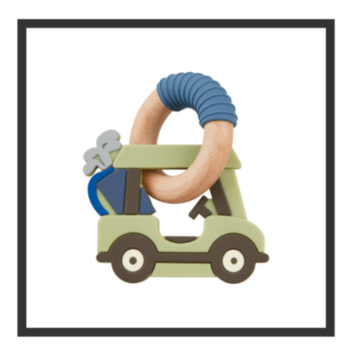 Golf Cart Silicone Teether | Mud Pie