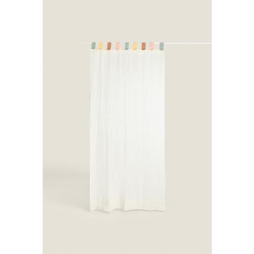 MEDIUM OPACITY COTTON MUSLIN CURTAIN - Multicolored | ZARA United States