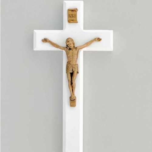 White Wood Crucifix – House of Joppa