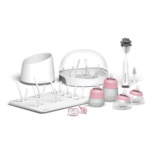 Nanobébé Ultimate Newborn Baby Bottle Feeding Set, Pink