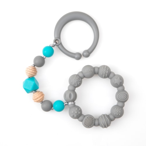 Nuby Tag-A-Long Teether Grey