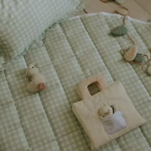 Picnic Gingham Play Mat - Green