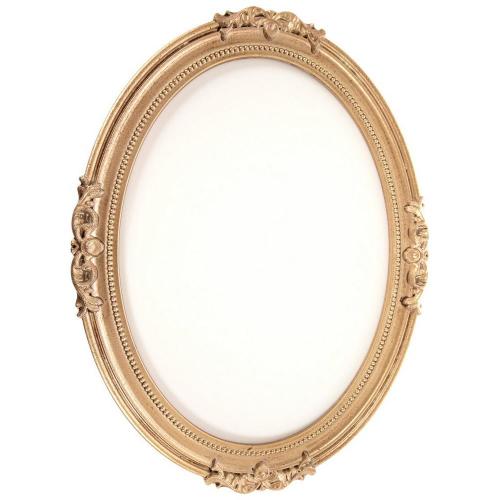 Gold Ornate Oval Wood Wall Decor