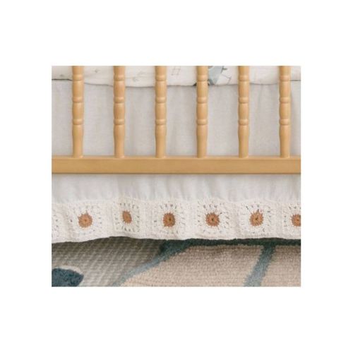 Crane Baby Crochet Crib Skirt