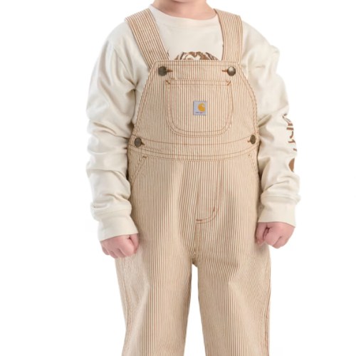 Carhartt Long-Sleeve T-Shirt and Stripe Overalls 2-Piece Set for Toddlers | Bass Pro Shops