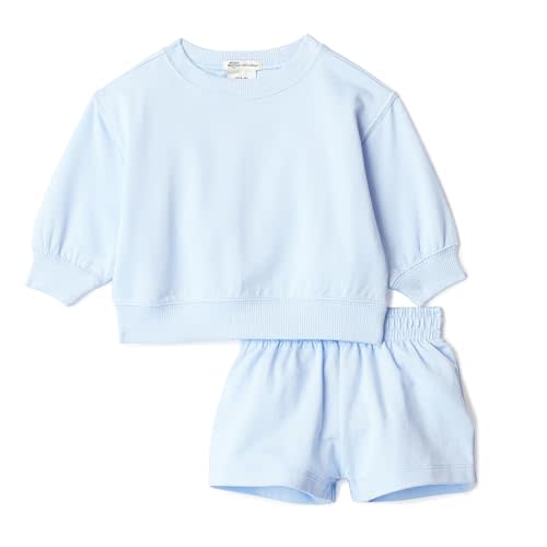 Amazon Essentials x Sofia Grainge Unisex Babies Toddlers and Kids' Sweatshirt and Shorts French Terry Play Set
