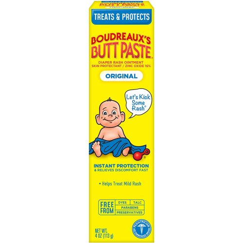 Boudreaux's Butt Paste Original Diaper Rash Cream, Ointment for Baby, 4 oz Tube