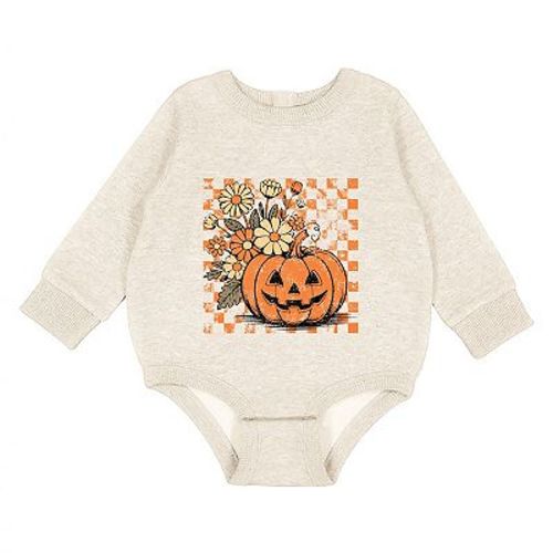 Retro Floral Pumpkin - Infant Fleece BodySuit