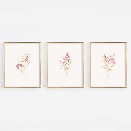 Wildflower Botanical Nursery Wall Art Prints (Set of 3) | 243 Baby – 243 baby®