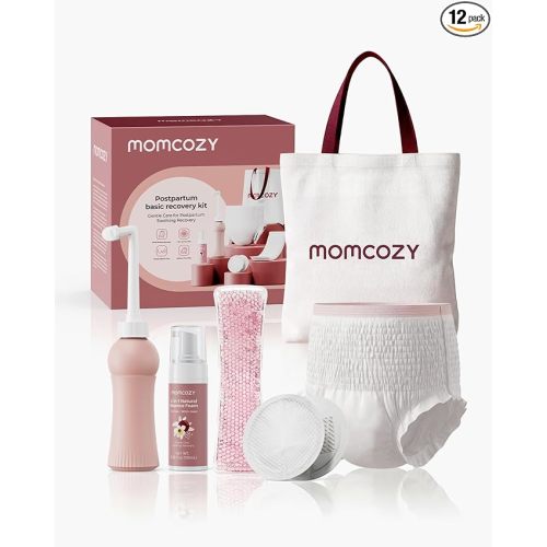 Momcozy 12pc Postpartum Recovery Kit, Labor & Delivery Essentials for Moms