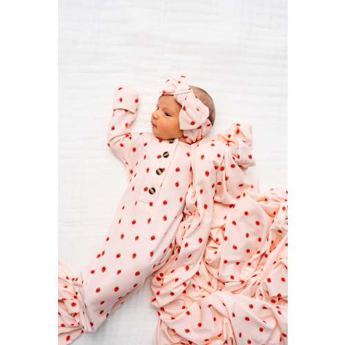LouLou and Co Newborn Gown Headband Bundle - Color: Junie