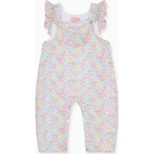 Pink Bunny Nova Baby Dungarees - La Coqueta | Maisonette