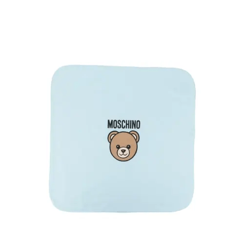 Moschino Kids bear-motif Blanket | Blue | FARFETCH