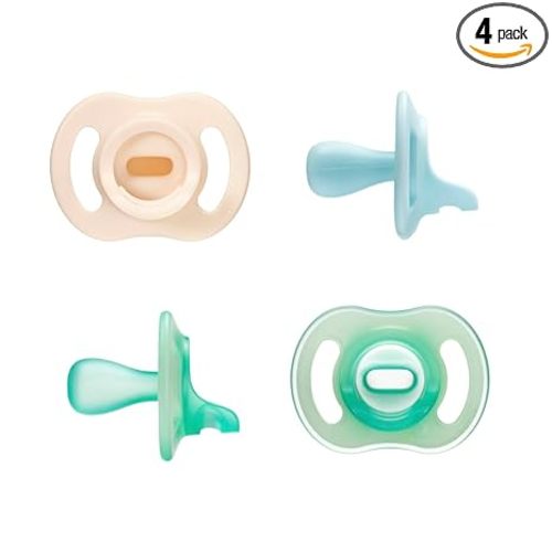 Tommee Tippee StayPut Pacifier Set, 0-6 Months, Silicone, Pack of 4
