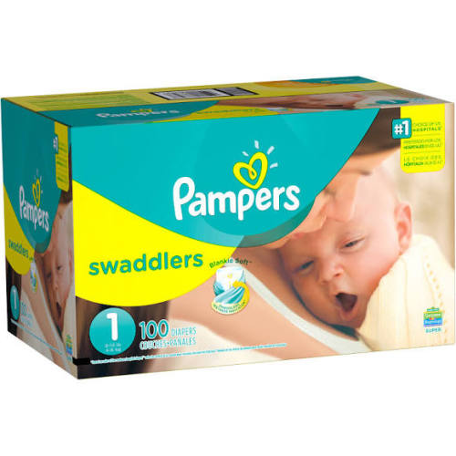 Pampers Swaddlers Size 1 Diapers 100 ct Box