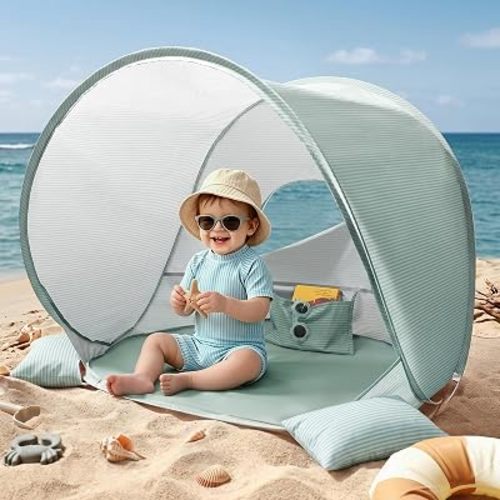 Tiny Land Baby Beach Tent, Pop Up Baby Tent with UPF 50+ Sun Protection