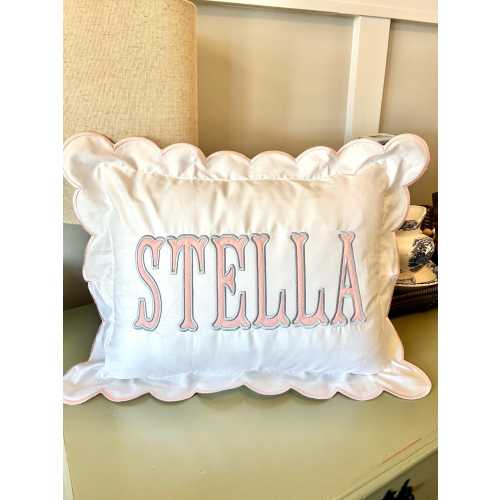 Embroidered Name Pillowcase, Baby Girl Nursery Decor, Cotton Keepsake