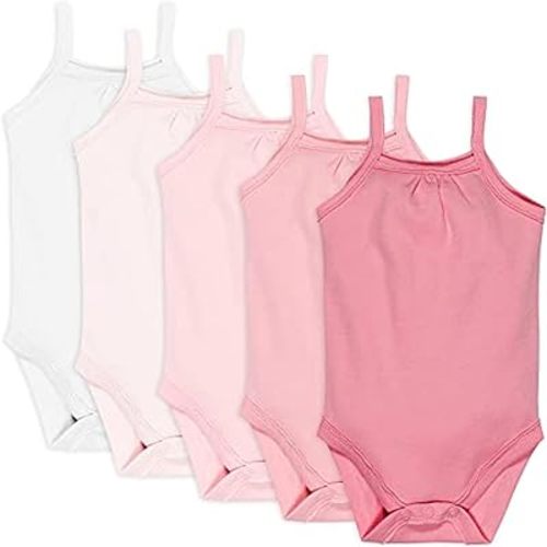 HonestBaby Multipack Sleeveless and Cami Bodysuits One-Piece 100% Organic Cotton for Infant Baby Boys, Girls, Unisex