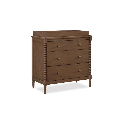Delta Children Saint 4 Drawer Dresser With Changing Top - Teak Brown