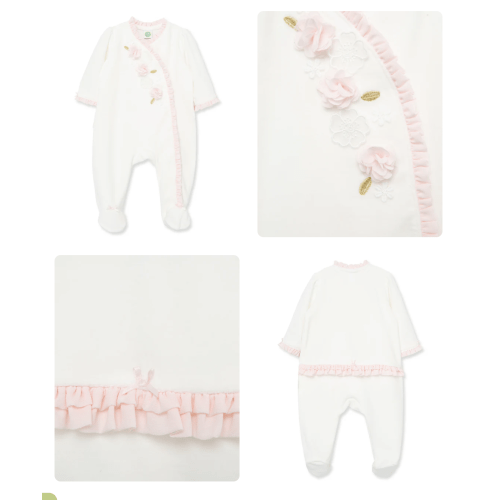 Flowers Velour Footie