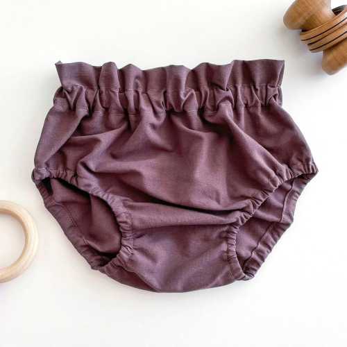 Handmade Purple Baby Bloomers: Hemp & Organic Cotton Diaper Cover