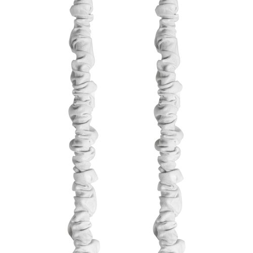 Chandelier Chain Cover 2 Packs for Electirc Wire and Chain Cover, 6 Feet Length Cotton and Linen Fabric White Color