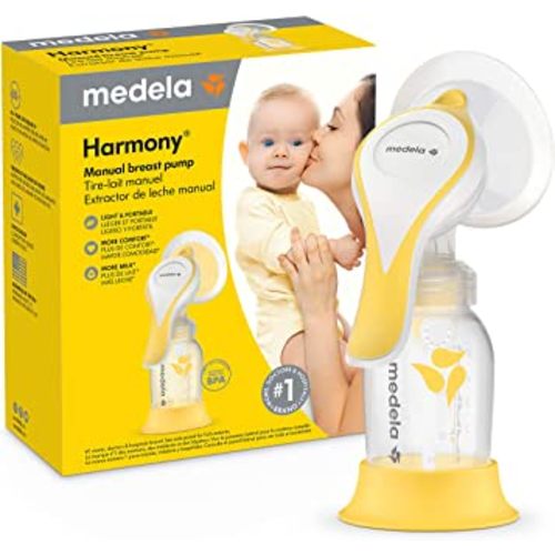 Medela Manual Breast Pump | Harmony Single Hand Breast Pump with Flex Breast Shields for More Comfort and Expressing More Milk