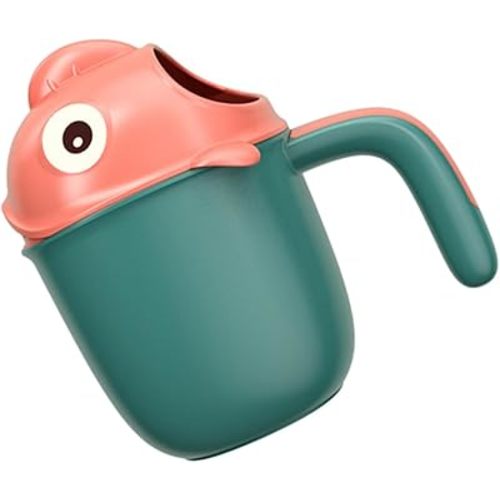 Baby Bath Rinse Cup, Cute Cartoon Fish Infant Shampoo Rinser, Kids Shower Wash Hair Cup for Gentle Bath Time